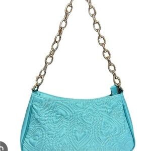 SKNNYDIP Elegant Turquoise Chain Shoulder Bag